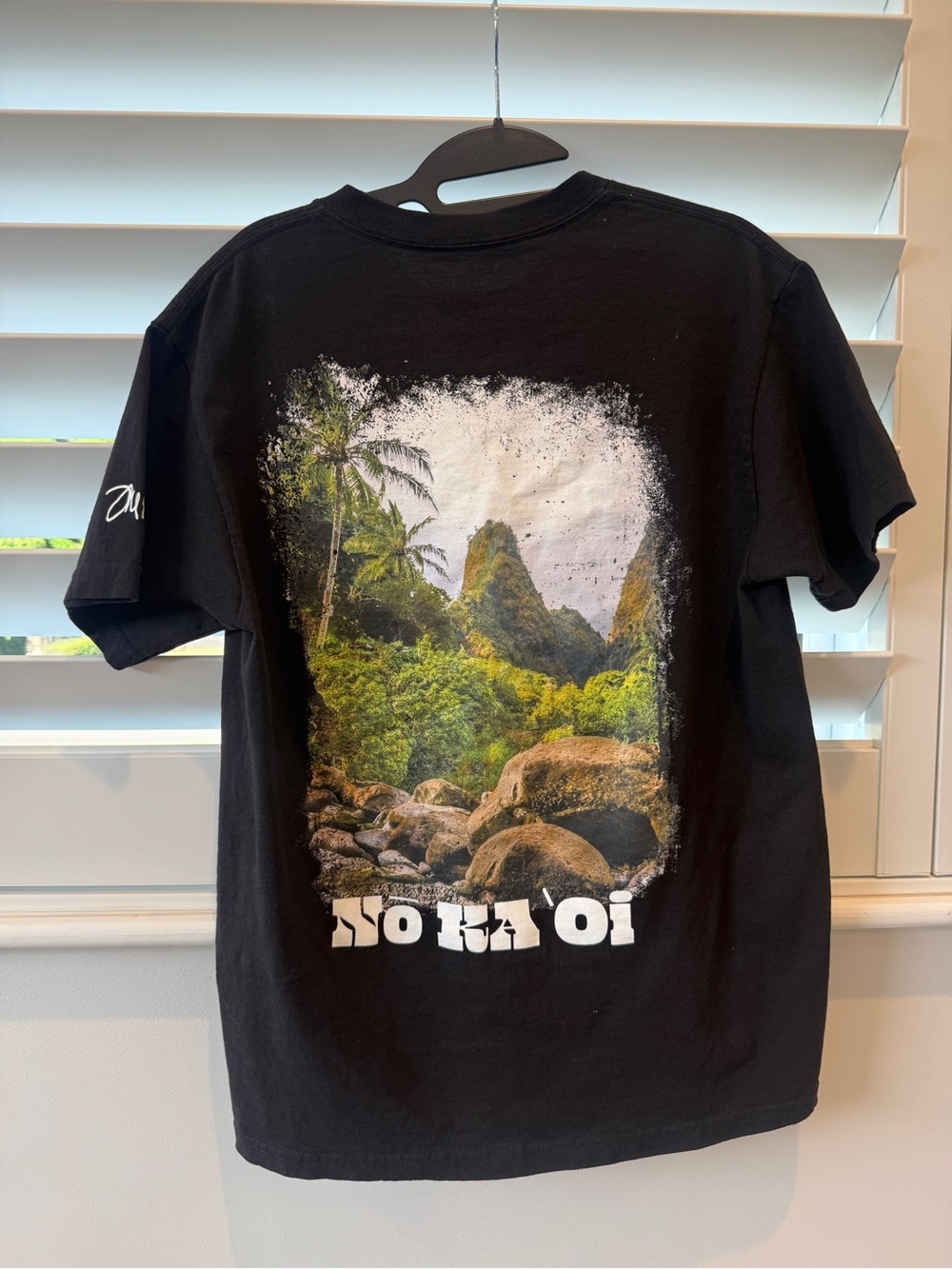 No Ka Oi Men's M Black Graphic Tee - Scenic Back Print